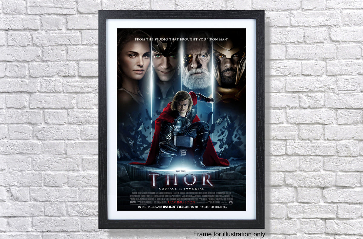 Locandina THOR THE DARK WORLD Marvel Hemsworth Natalie Portman Hopkins B309