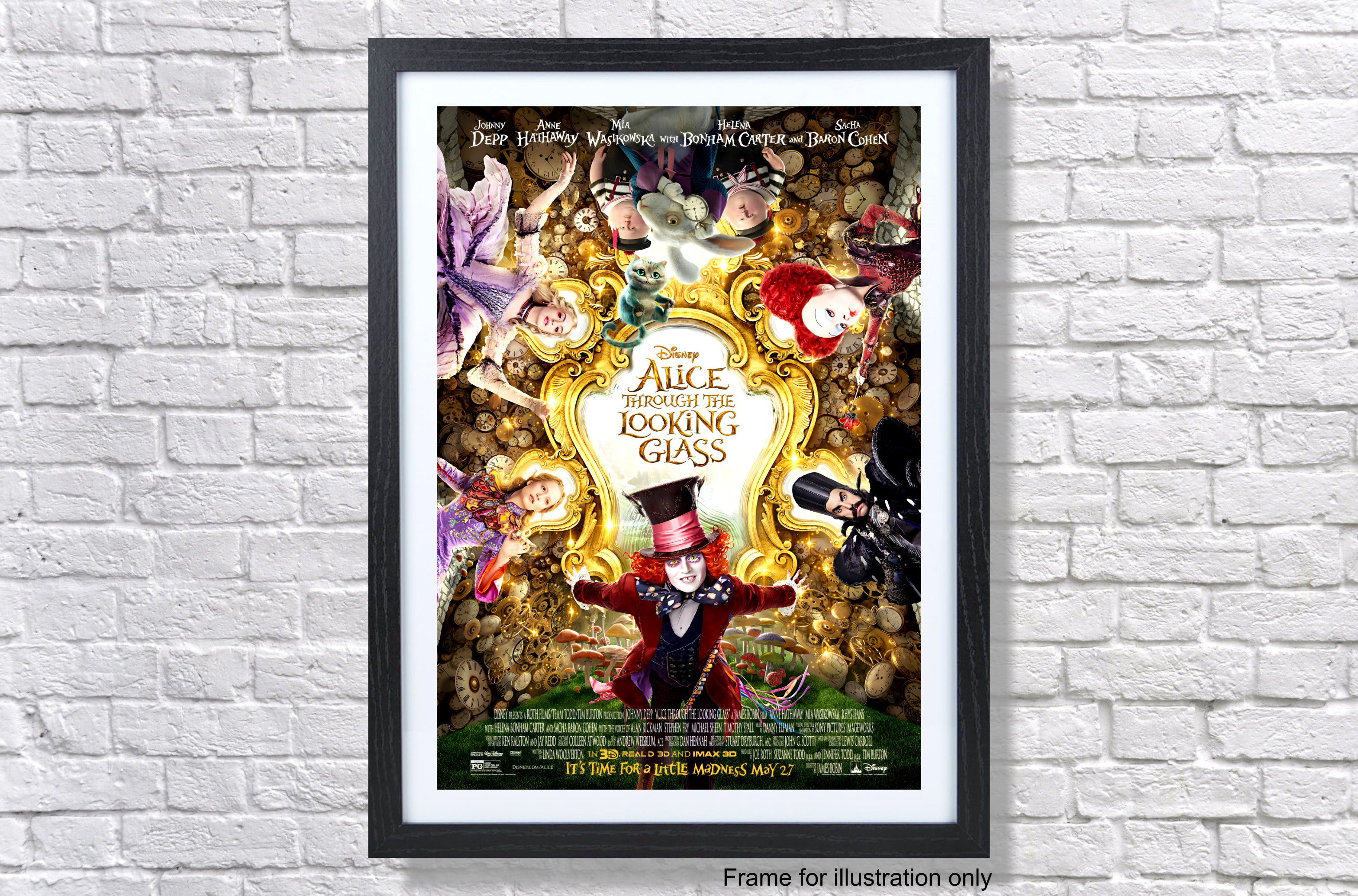 Alice Through the high quality Looking Glass Canvas Movie Poster Print 24x36 Various Sizes