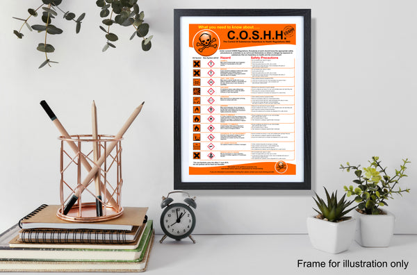 COSHH Control Of Substances Hazardous To Health HSE Poster