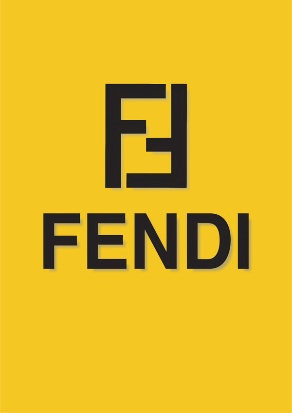 Fendi Logo Yellow Poster