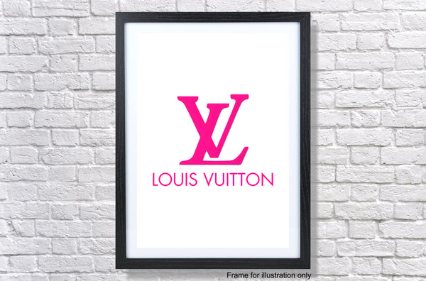 Louis Vuitton Pink Logo Poster