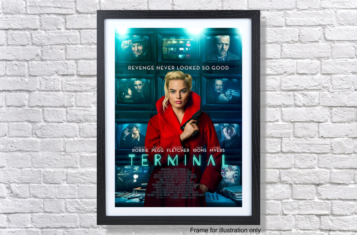 Margo Robby Terminal Margot Robbie Terminal 2018 Movie Poster – Blackheart Prints