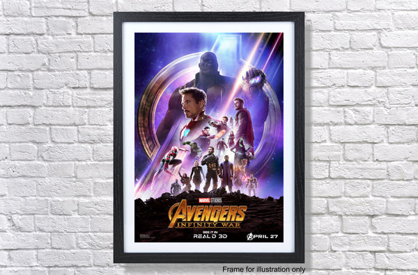 Marvel Avengers Infinity War Real 3D Movie Poster