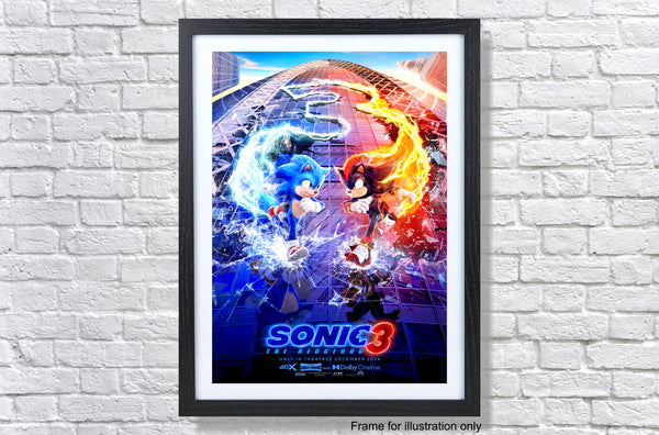 Sonic The Hedgehog 3 2024 Teaser Movie Poster