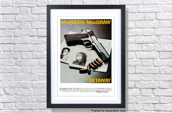 The Getaway Steve McQueen Ali MacGraw 1972 Movie Poster