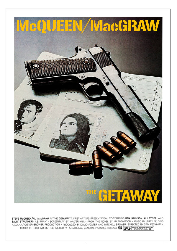 The Getaway Steve McQueen Ali MacGraw 1972 Movie Poster