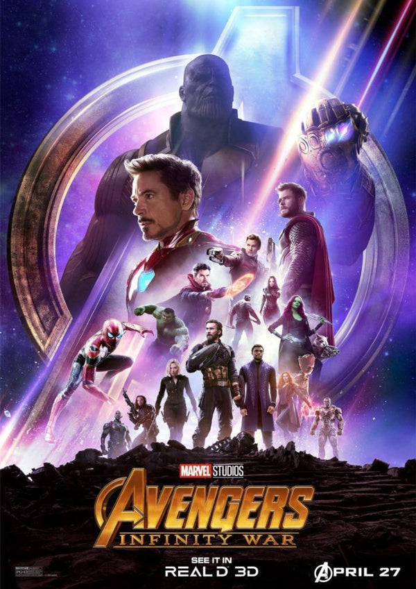 Marvel Avengers Infinity War Real 3D Movie Poster