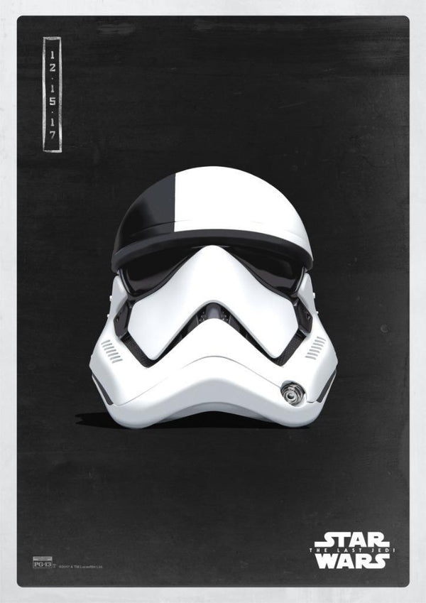 Star Wars The Last Jedi Storm Trooper Helmet Poster