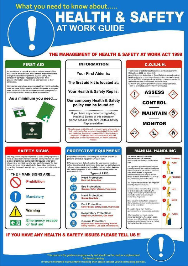 Health And Safety At Work Poster