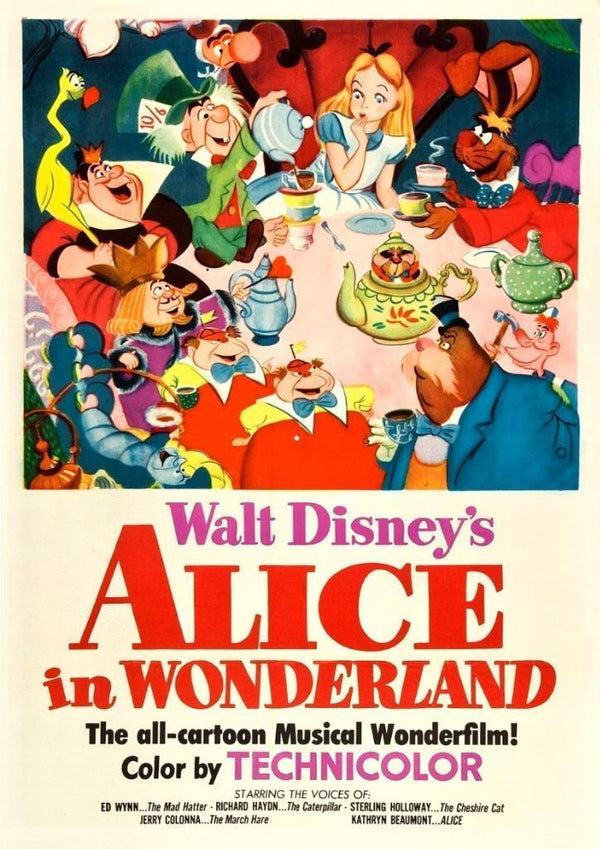 Alice In Wonderland 1951 Vintage Movie Poster