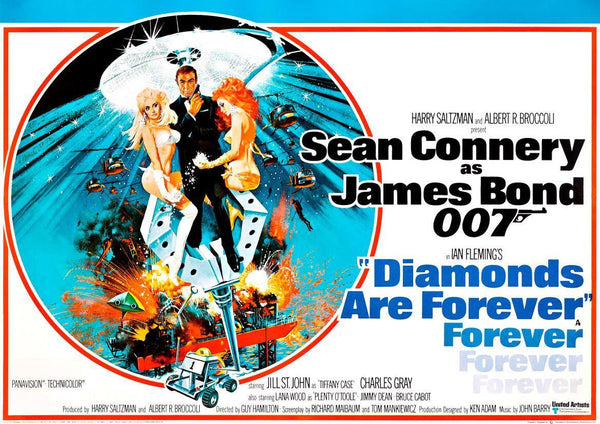 James Bond Diamonds Are Forever 1971 Movie Poster