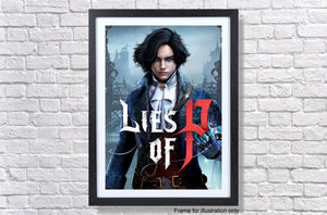 a framed poster of a character from the video game life's of it