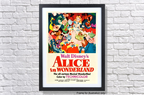 Alice In Wonderland 1951 Vintage Movie Poster