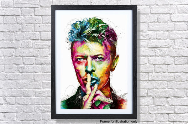 David Bowie Abstract Poster