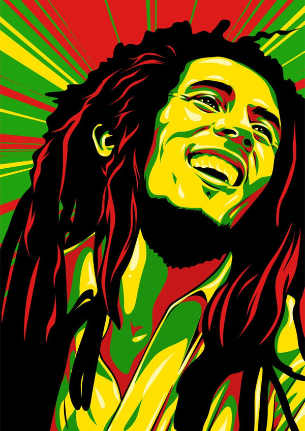 Bob Marley Abstract Poster