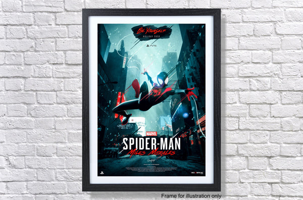 Miles Morales Spiderman Playstation Game Poster