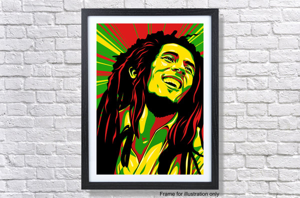 Bob Marley Abstract Poster