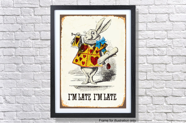 Alice In Wonderland I'm Late Rabbit