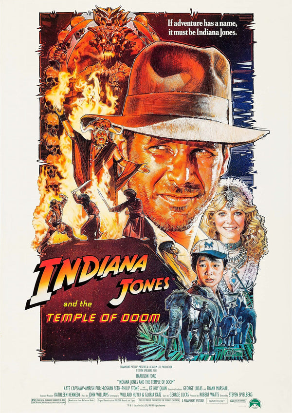 Indiana Jones And The Temple Of Doom 1984 Movie Poster